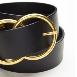 Free People Eternity Leather Belt Black S/M